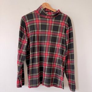 J Crew turtleneck in bleach Stewart tartan size xxl